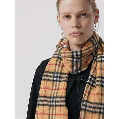 burberry vintage check scarf antique yellow|classic check burberry scarf.